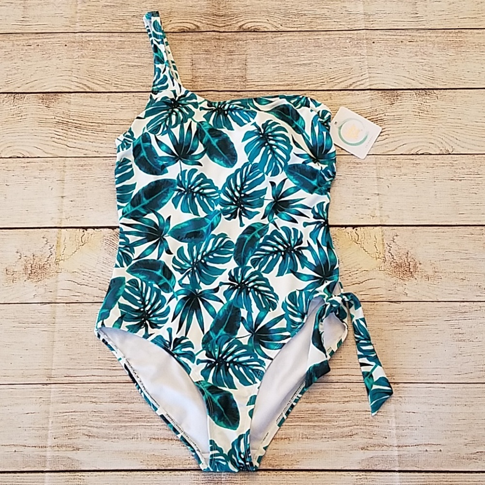 NWT Indigo Rein One Shoulder One Piece Swimsuit L